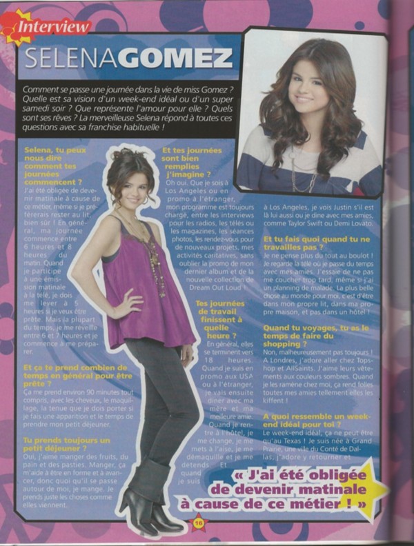 Interview de Selena!